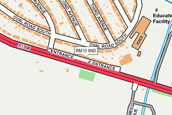 RM10 9ND map - OS OpenMap – Local (Ordnance Survey)