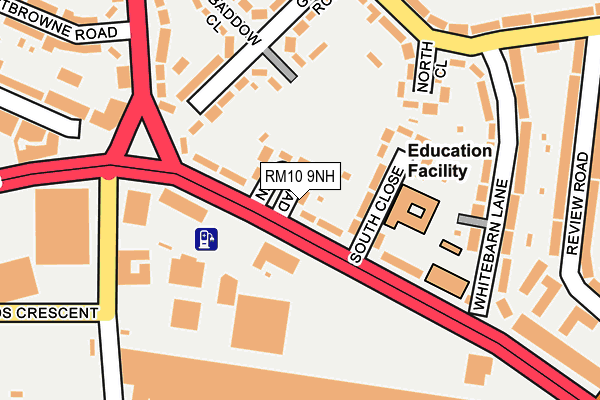 RM10 9NH map - OS OpenMap – Local (Ordnance Survey)