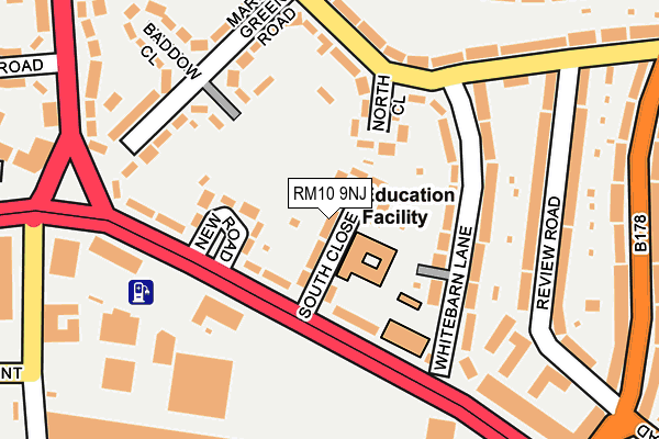 RM10 9NJ map - OS OpenMap – Local (Ordnance Survey)