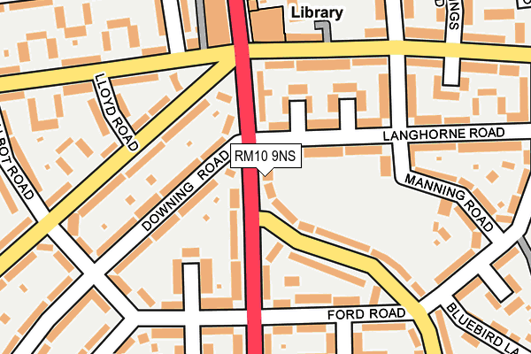 RM10 9NS map - OS OpenMap – Local (Ordnance Survey)