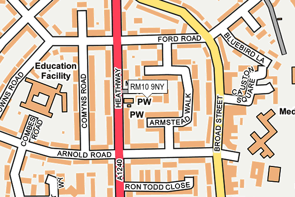 RM10 9NY map - OS OpenMap – Local (Ordnance Survey)