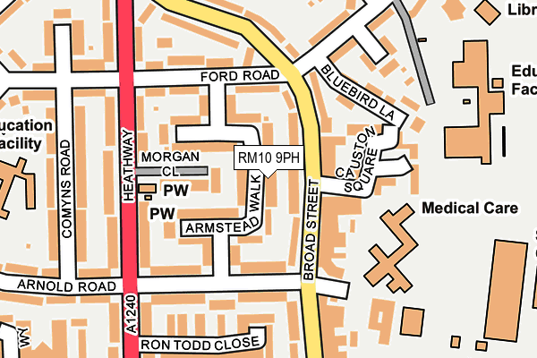 RM10 9PH map - OS OpenMap – Local (Ordnance Survey)