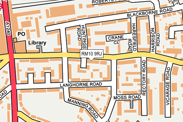 RM10 9RJ map - OS OpenMap – Local (Ordnance Survey)