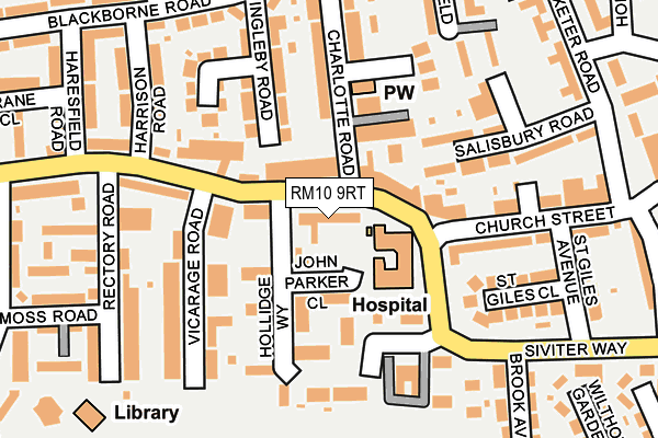 RM10 9RT map - OS OpenMap – Local (Ordnance Survey)