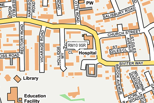 RM10 9SR map - OS OpenMap – Local (Ordnance Survey)