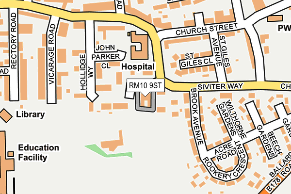 RM10 9ST map - OS OpenMap – Local (Ordnance Survey)