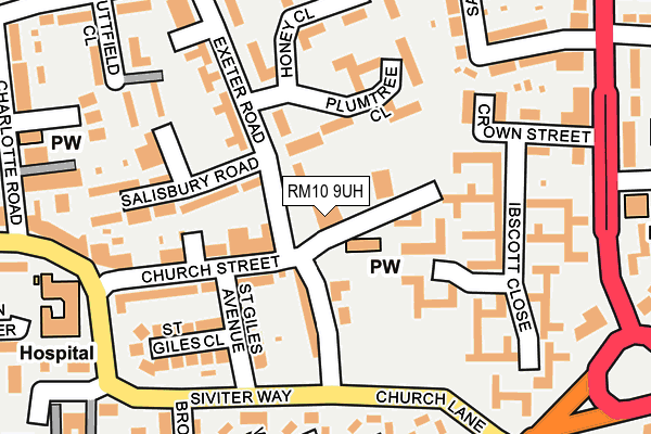 RM10 9UH map - OS OpenMap – Local (Ordnance Survey)