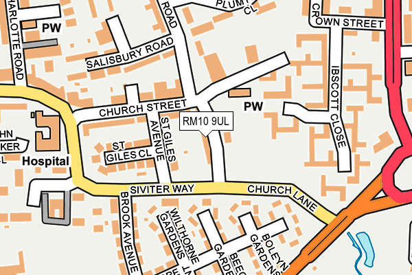 RM10 9UL map - OS OpenMap – Local (Ordnance Survey)