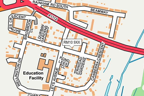 RM10 9XX map - OS OpenMap – Local (Ordnance Survey)