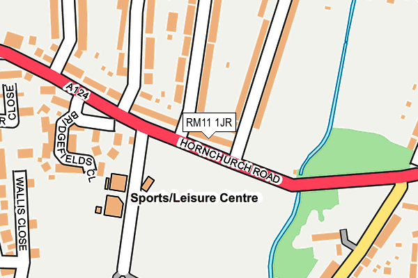 RM11 1JR map - OS OpenMap – Local (Ordnance Survey)