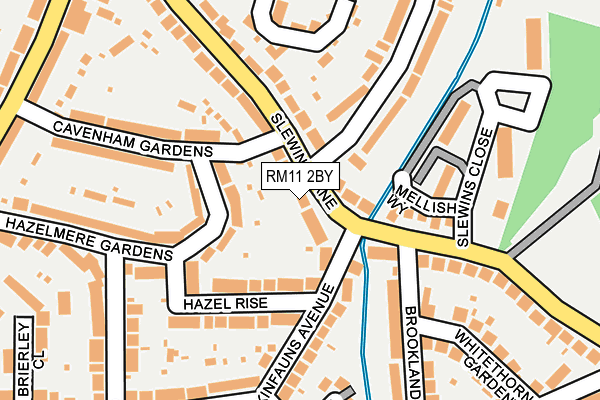 RM11 2BY map - OS OpenMap – Local (Ordnance Survey)