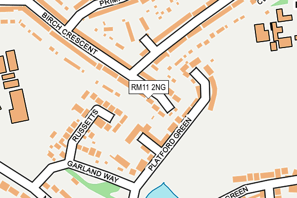 RM11 2NG map - OS OpenMap – Local (Ordnance Survey)