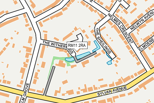 RM11 2RA map - OS OpenMap – Local (Ordnance Survey)