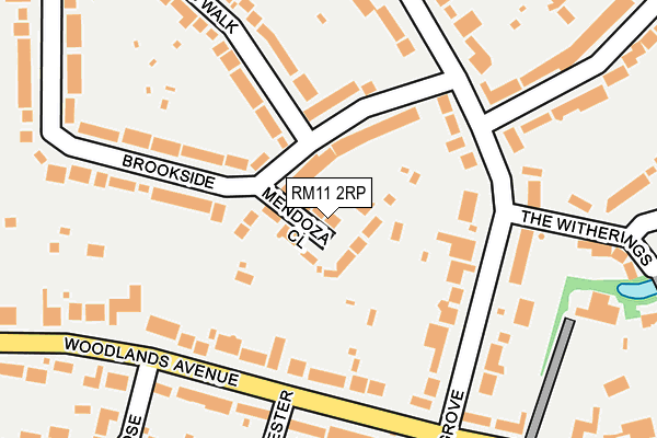 RM11 2RP map - OS OpenMap – Local (Ordnance Survey)