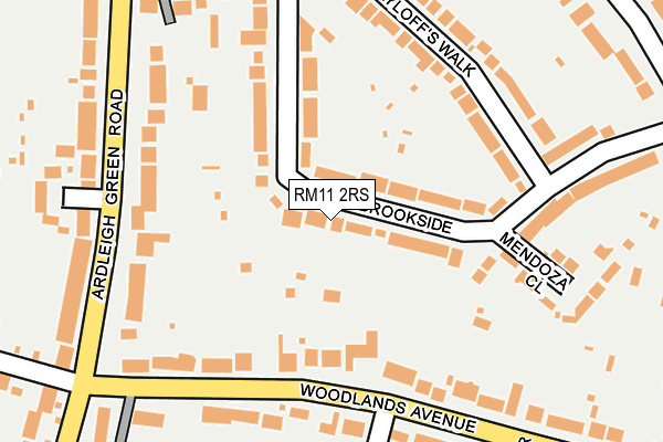 RM11 2RS map - OS OpenMap – Local (Ordnance Survey)