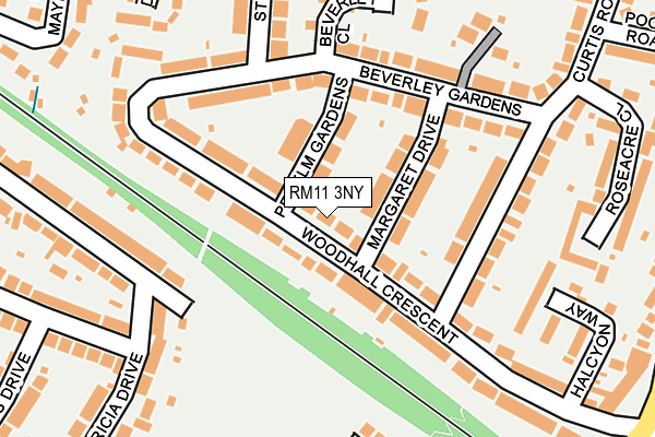 RM11 3NY map - OS OpenMap – Local (Ordnance Survey)