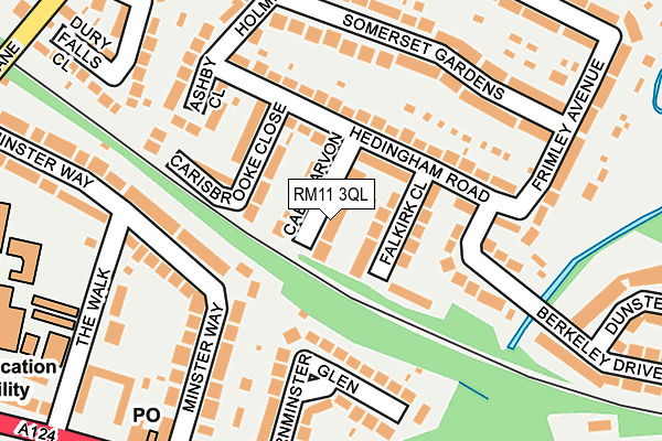 RM11 3QL map - OS OpenMap – Local (Ordnance Survey)