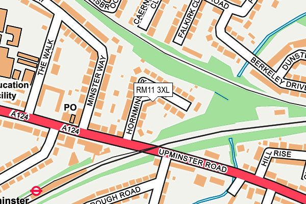 RM11 3XL map - OS OpenMap – Local (Ordnance Survey)