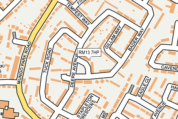 RM13 7HP map - OS OpenMap – Local (Ordnance Survey)