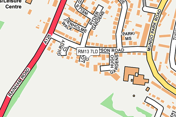 RM13 7LD map - OS OpenMap – Local (Ordnance Survey)