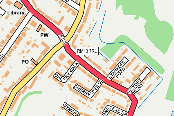 RM13 7RL map - OS OpenMap – Local (Ordnance Survey)