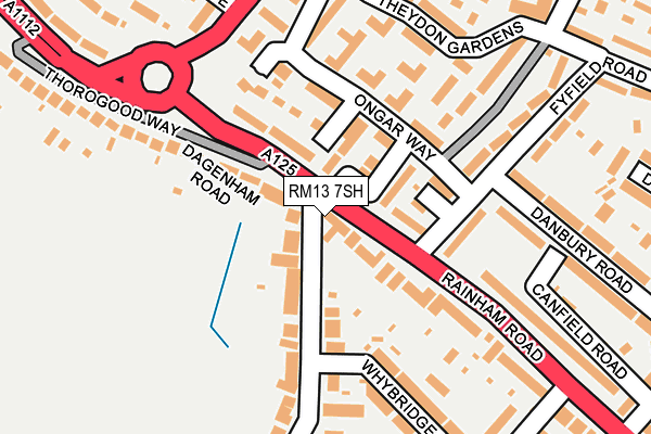 RM13 7SH map - OS OpenMap – Local (Ordnance Survey)