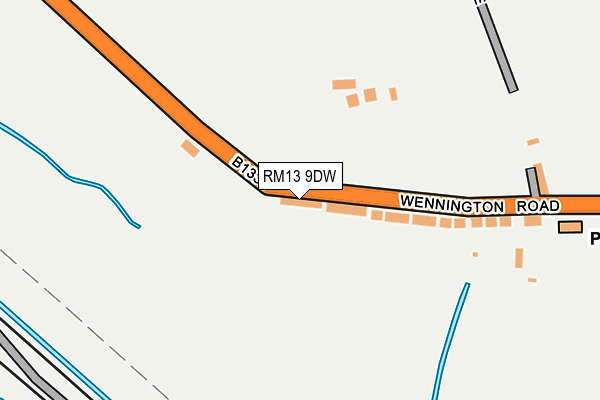 RM13 9DW map - OS OpenMap – Local (Ordnance Survey)