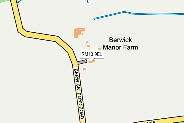 RM13 9EL map - OS OpenMap – Local (Ordnance Survey)