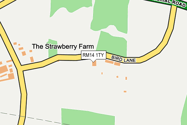 RM14 1TY map - OS OpenMap – Local (Ordnance Survey)