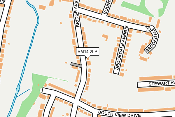 RM14 2LP map - OS OpenMap – Local (Ordnance Survey)