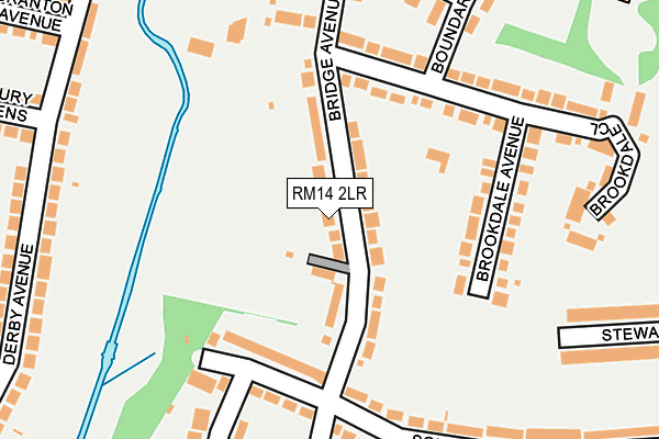 RM14 2LR map - OS OpenMap – Local (Ordnance Survey)