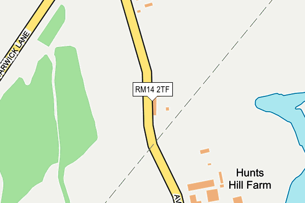 RM14 2TF map - OS OpenMap – Local (Ordnance Survey)