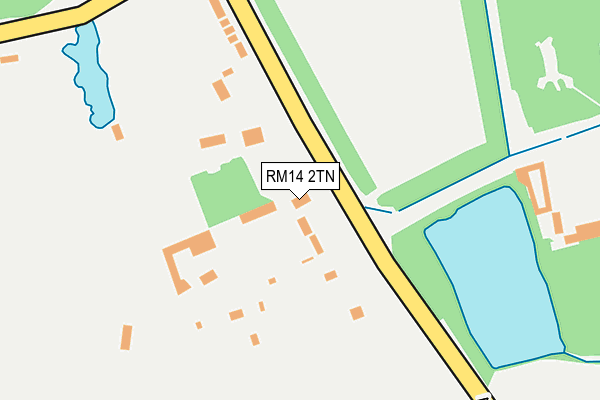RM14 2TN map - OS OpenMap – Local (Ordnance Survey)