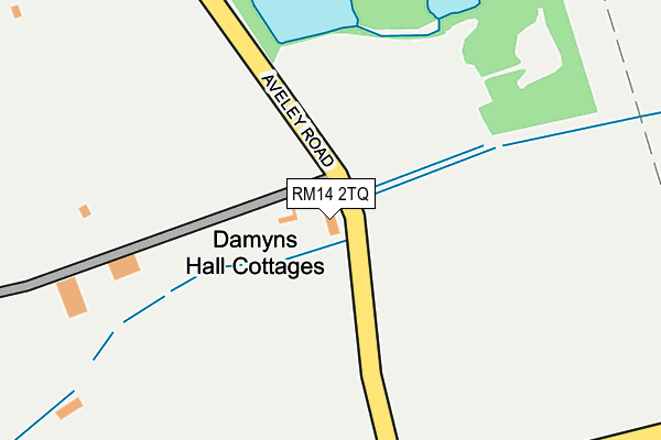 RM14 2TQ map - OS OpenMap – Local (Ordnance Survey)