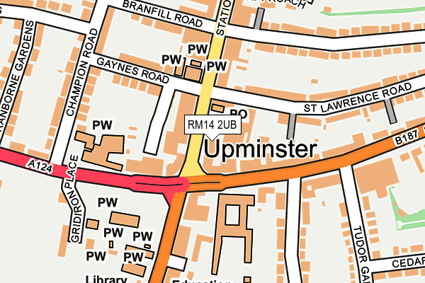 Map of GRIFFIN RESIDENTIAL UPMINSTER LIMITED at local scale