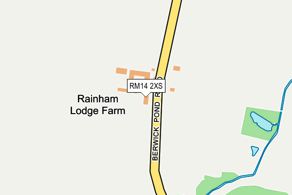 RM14 2XS map - OS OpenMap – Local (Ordnance Survey)