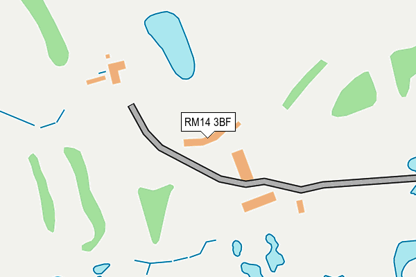 RM14 3BF map - OS OpenMap – Local (Ordnance Survey)