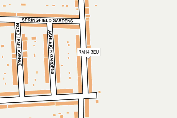 RM14 3EU map - OS OpenMap – Local (Ordnance Survey)