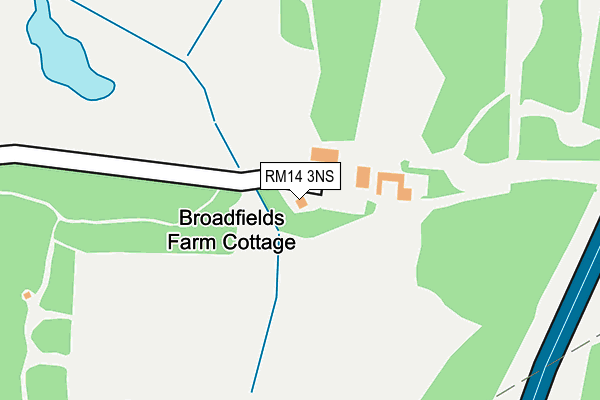 RM14 3NS map - OS OpenMap – Local (Ordnance Survey)