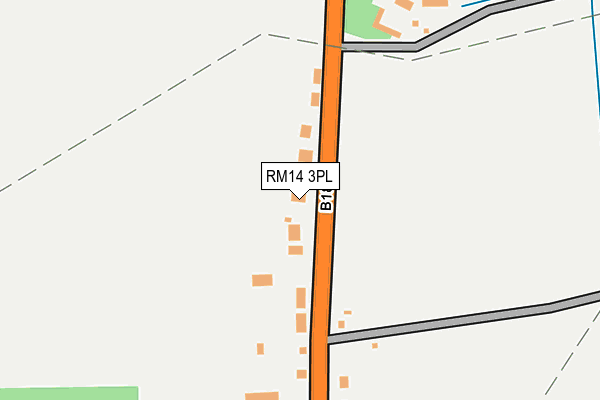 RM14 3PL map - OS OpenMap – Local (Ordnance Survey)