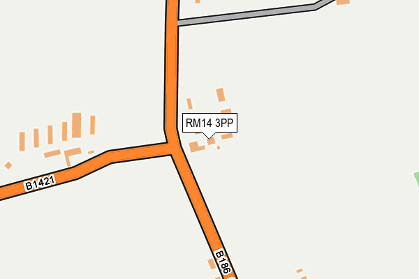 RM14 3PP map - OS OpenMap – Local (Ordnance Survey)