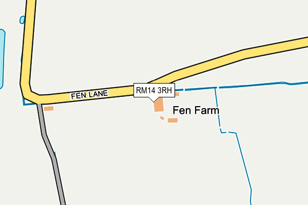 RM14 3RH map - OS OpenMap – Local (Ordnance Survey)