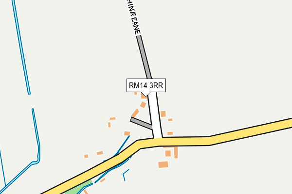 RM14 3RR map - OS OpenMap – Local (Ordnance Survey)