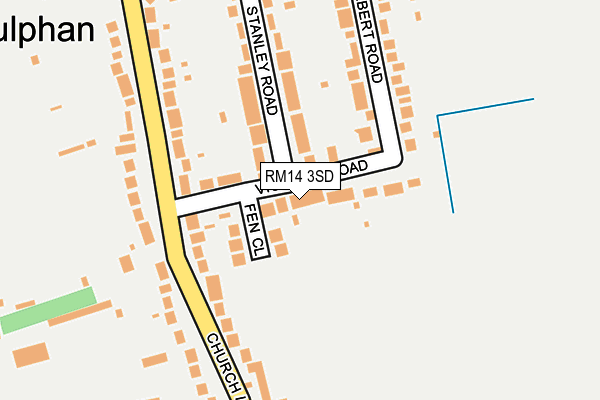 RM14 3SD map - OS OpenMap – Local (Ordnance Survey)