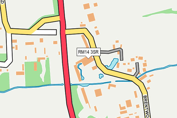 RM14 3SR map - OS OpenMap – Local (Ordnance Survey)