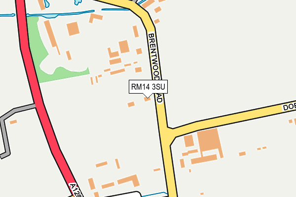 RM14 3SU map - OS OpenMap – Local (Ordnance Survey)