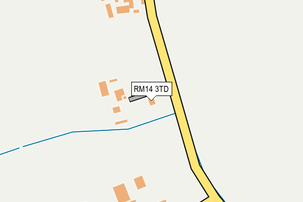 RM14 3TD map - OS OpenMap – Local (Ordnance Survey)