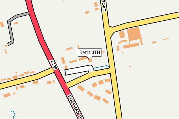 RM14 3TH map - OS OpenMap – Local (Ordnance Survey)