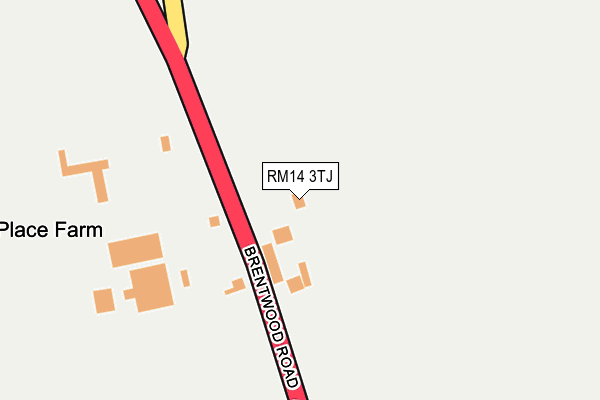 RM14 3TJ map - OS OpenMap – Local (Ordnance Survey)