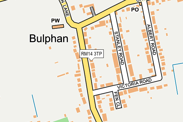 RM14 3TP map - OS OpenMap – Local (Ordnance Survey)